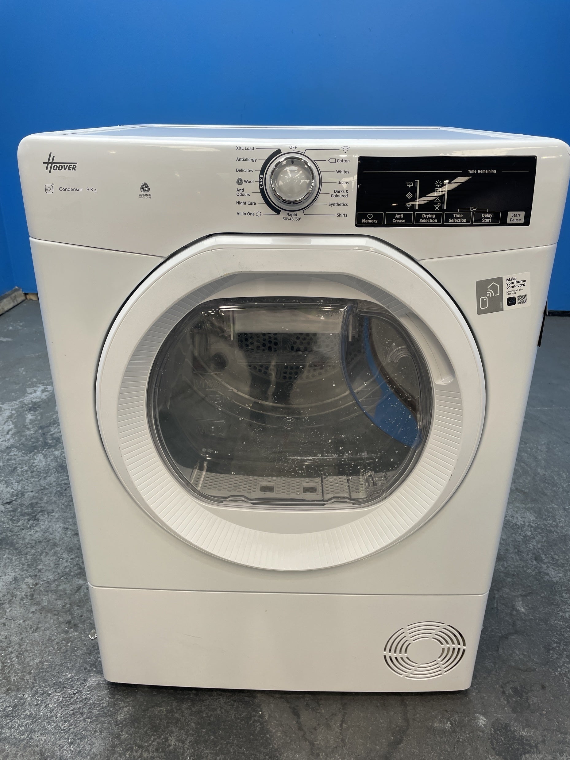 #GRC-162-546 - Hoover HRE C9TE-80 9kg Condenser Tumble Dryer with Wi-Fi