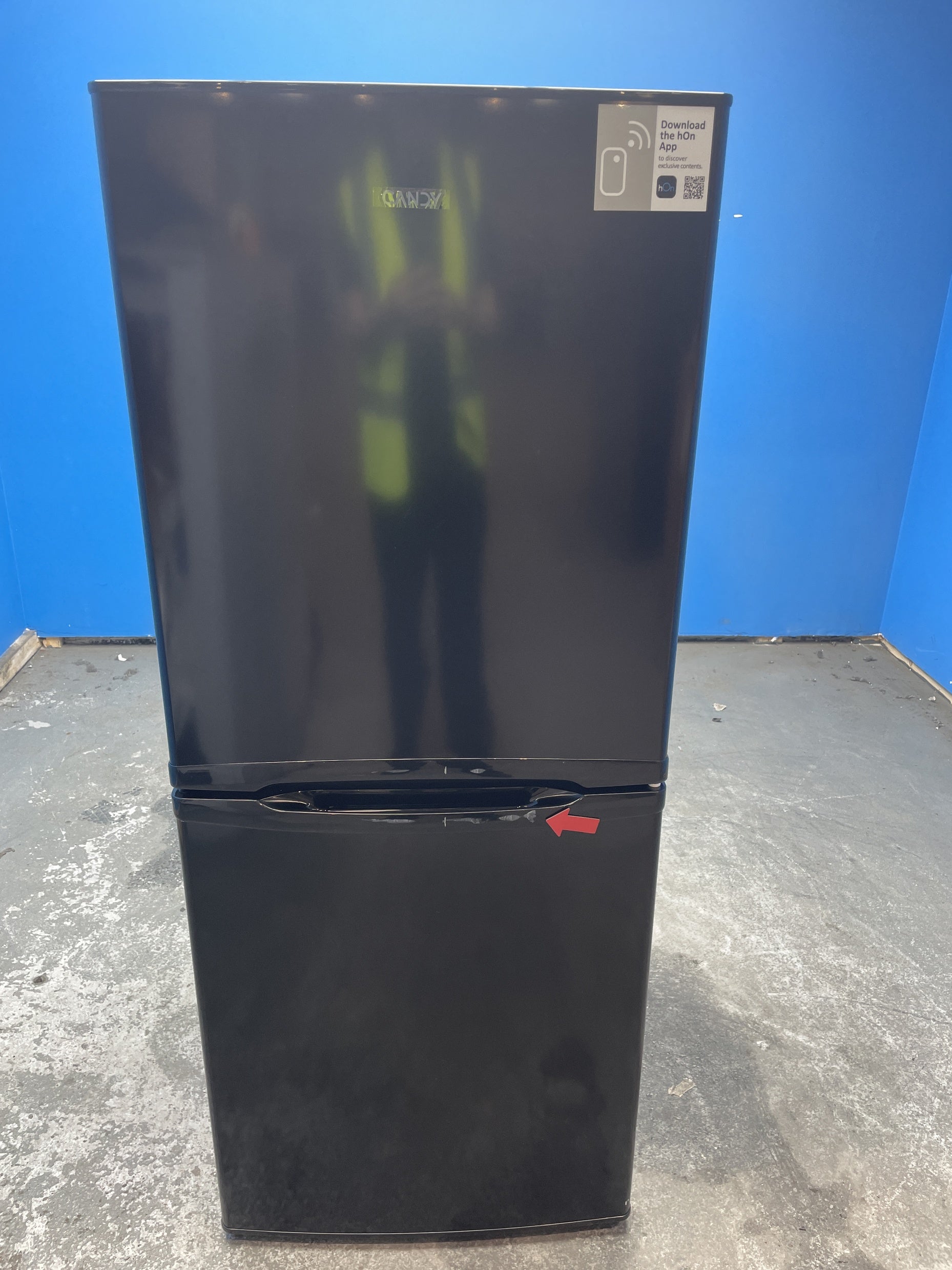 #GRC-157-858 - Candy CCH1S513EBK 185 Litre Combi Fridge Freezer