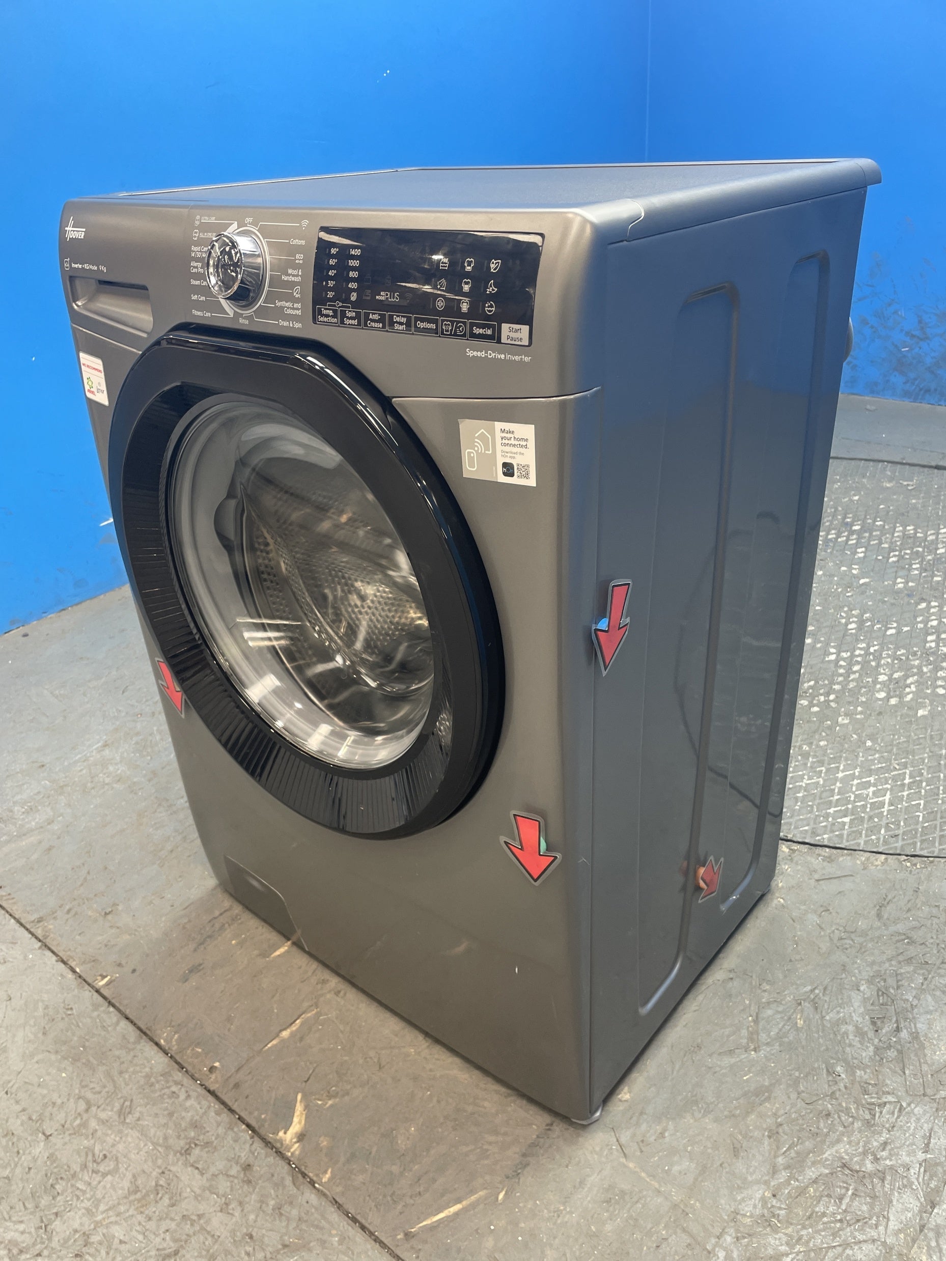 #GRC-157-017 - Hoover H3WPS496TAMBR680 9kg 1400 Spin Washing Machine