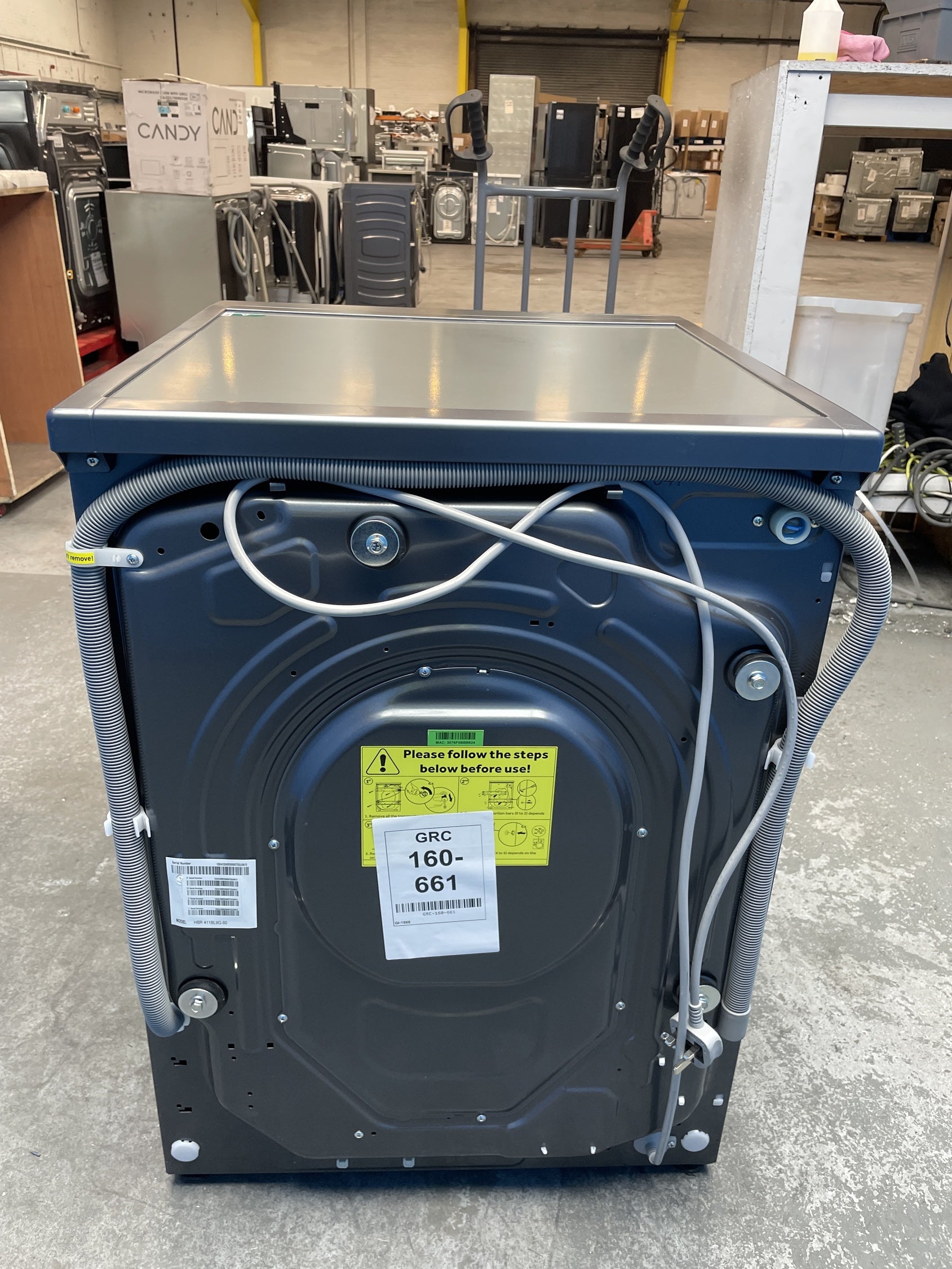 #GRC-160-661 - Hoover HBR 411BL9G-80 Series 3 11kg 1400 Spin Washing Machine