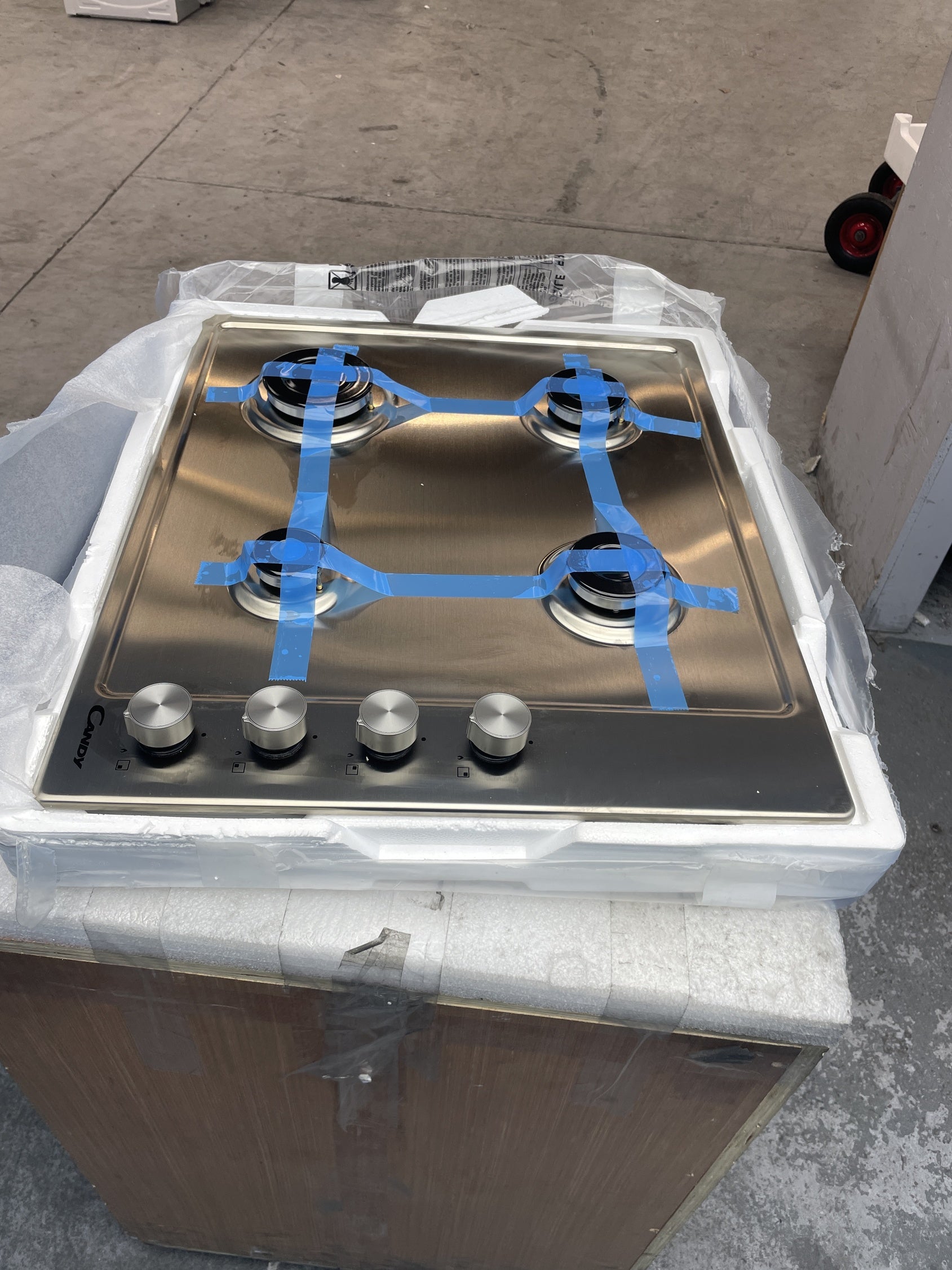 #GRC-158-642 - Candy CHW6LPX 60cm Stainless Steel 4 Burner Gas Hob
