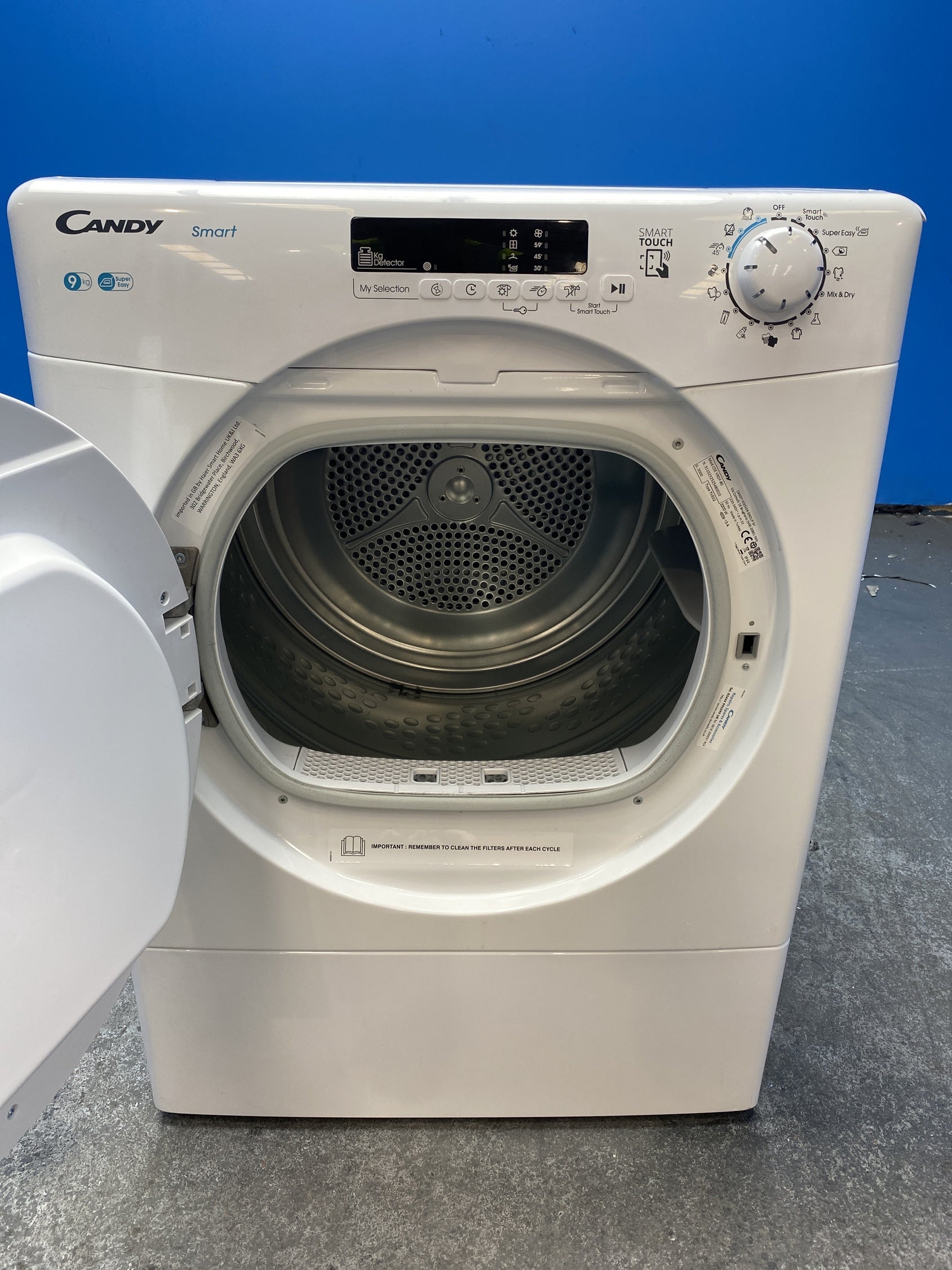 #GRC-159-201 - Candy CSE V9DF-80 9kg Vented Smart Tumble Dryer