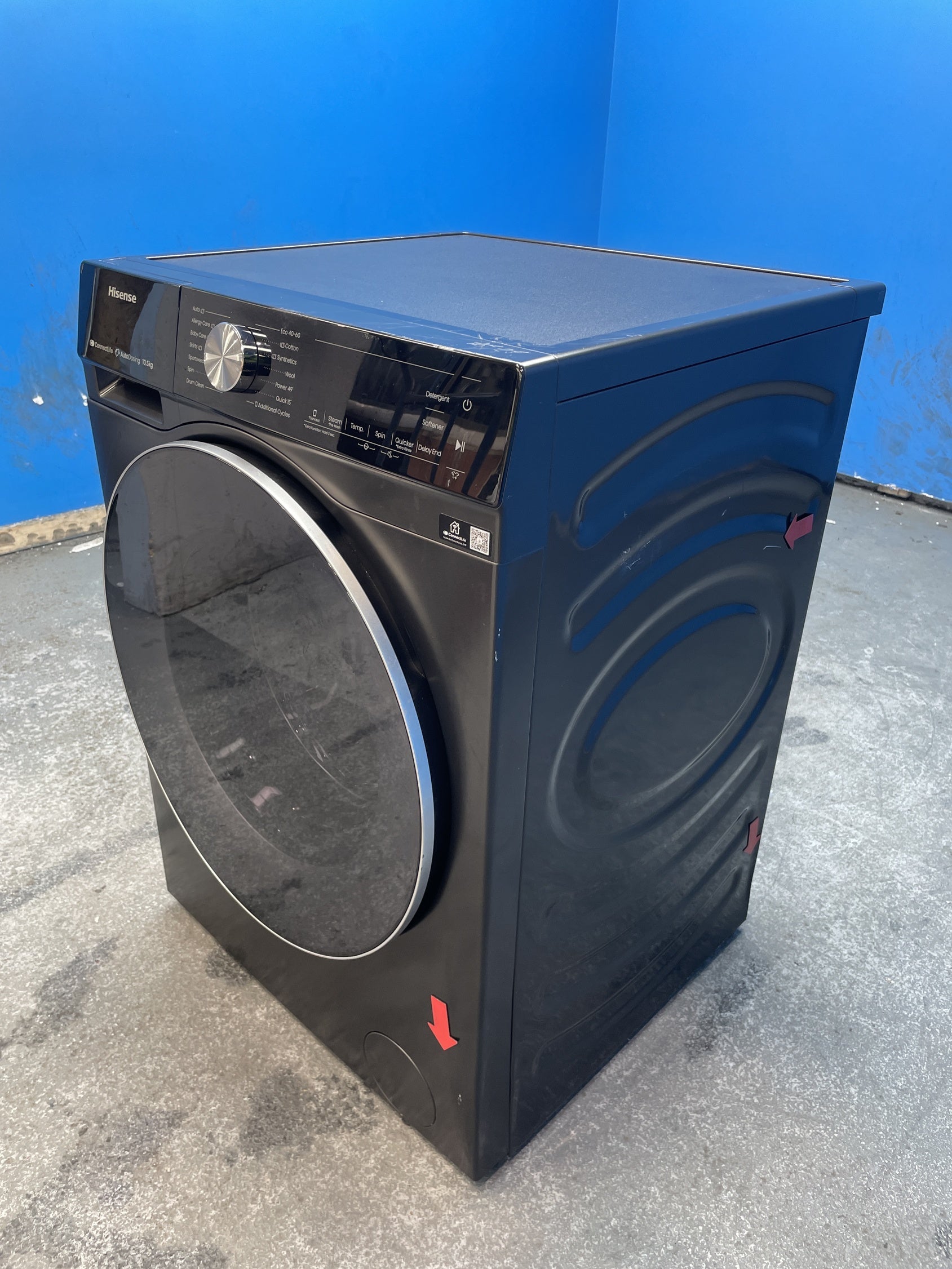 #GRC-158-099 - Hisense WF5S1045BB 10.5kg 1400 Spin Washing Machine