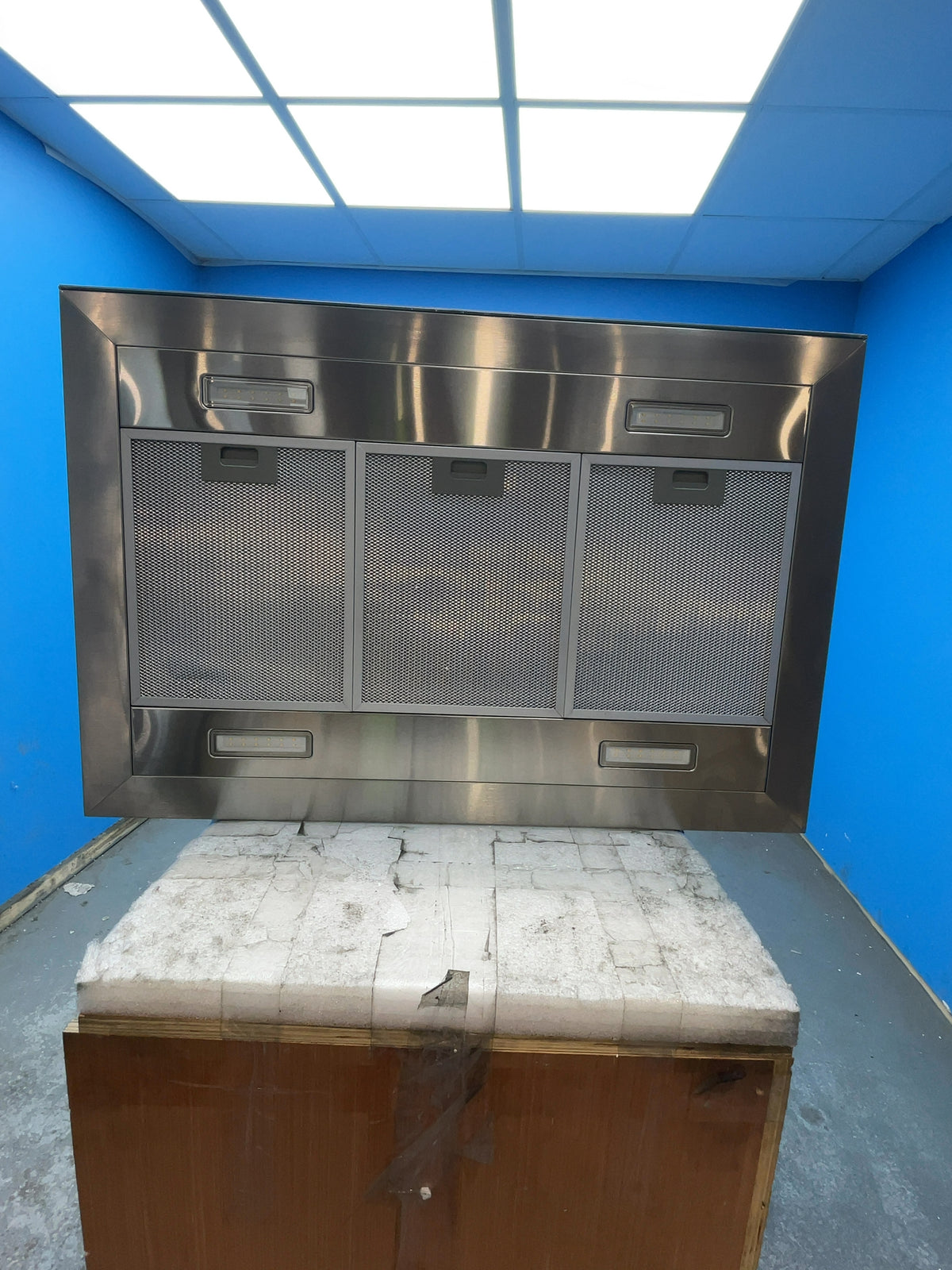 #GRC-153-179 - Hoover H500 90cm Island Cooker Hood – WiFi/Bluetooth, 703m³/h, Black Glass