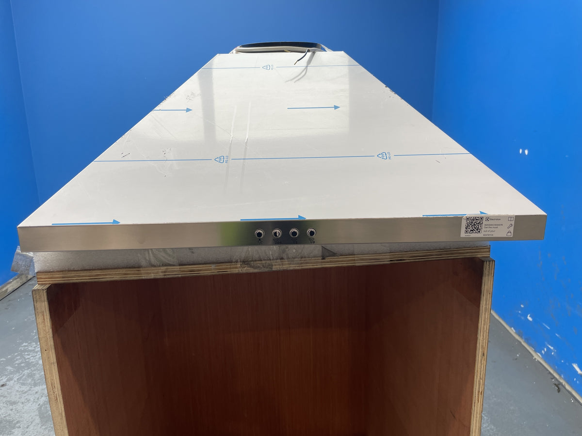 #GRC-158-294 - Electrolux 60cm Pyramid Chimney Cooker Hood – 2 LED Lights, Steel