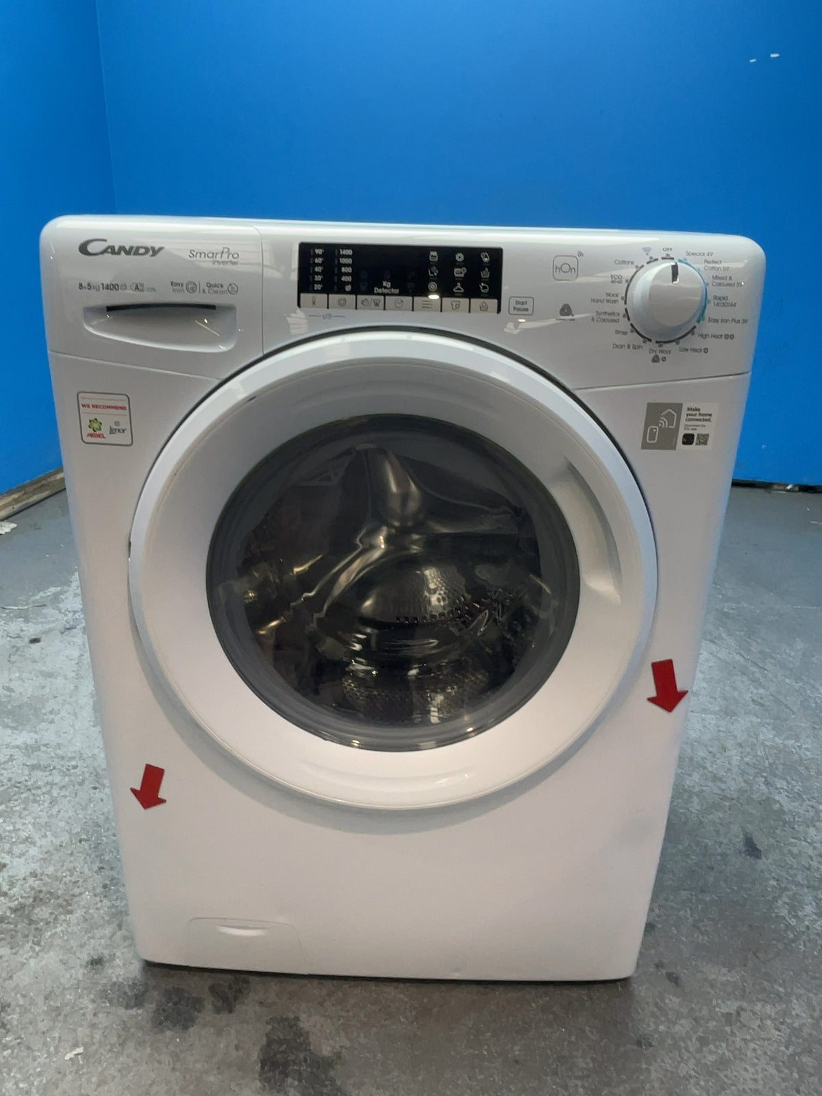 #GRC-158-521 - Candy Smart Pro Washer Dryer – 8kg Wash, 5kg Dry, 1400rpm, WiFi Connected, White