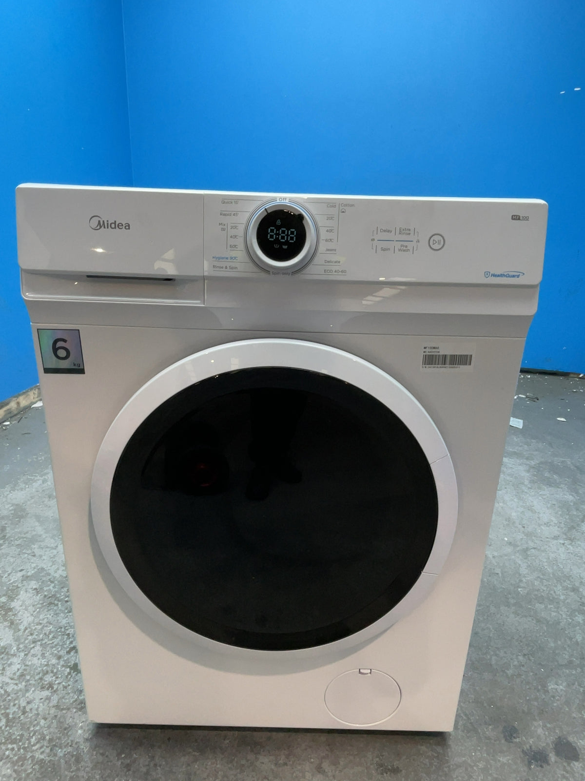 #GRC-158-763 - Midea 6kg 1000rpm Washing Machine – Lunar Dial LED, Quick Wash, White