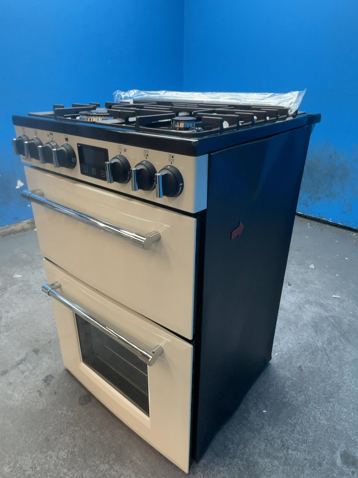 #GRC-159-431 - Belling Farmhouse 60cm Dual Fuel Double Oven Cooker – AirFry, Beige
