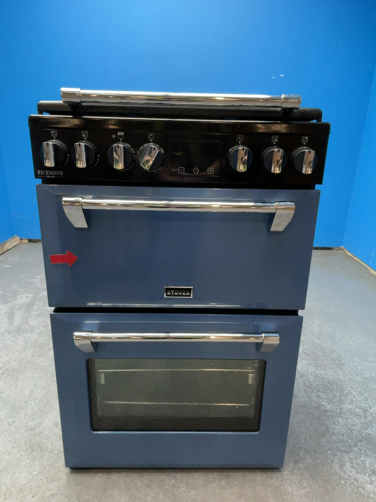 #GRC-159-434 - Stoves Richmond Deluxe 60cm Dual Fuel Cooker – PowerWok, AirFry, Blue