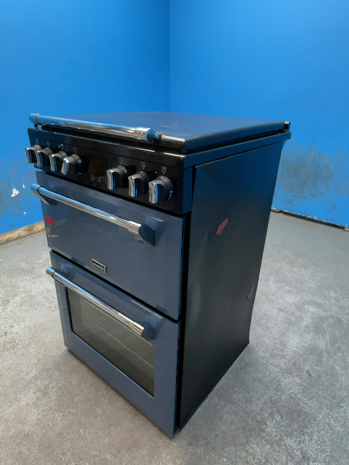 #GRC-159-434 - Stoves Richmond Deluxe 60cm Dual Fuel Cooker – PowerWok, AirFry, Blue