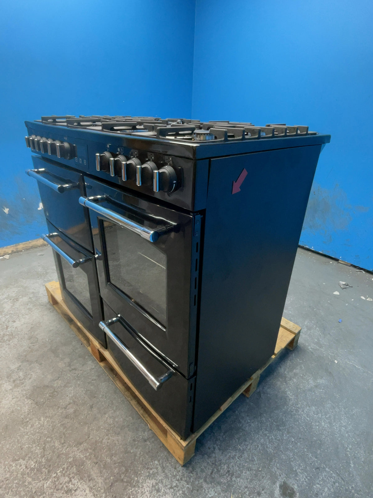 #GRC-159-449 - Belling Farmhouse 100cm Dual Fuel Range Cooker – 157L, AirFry, Black