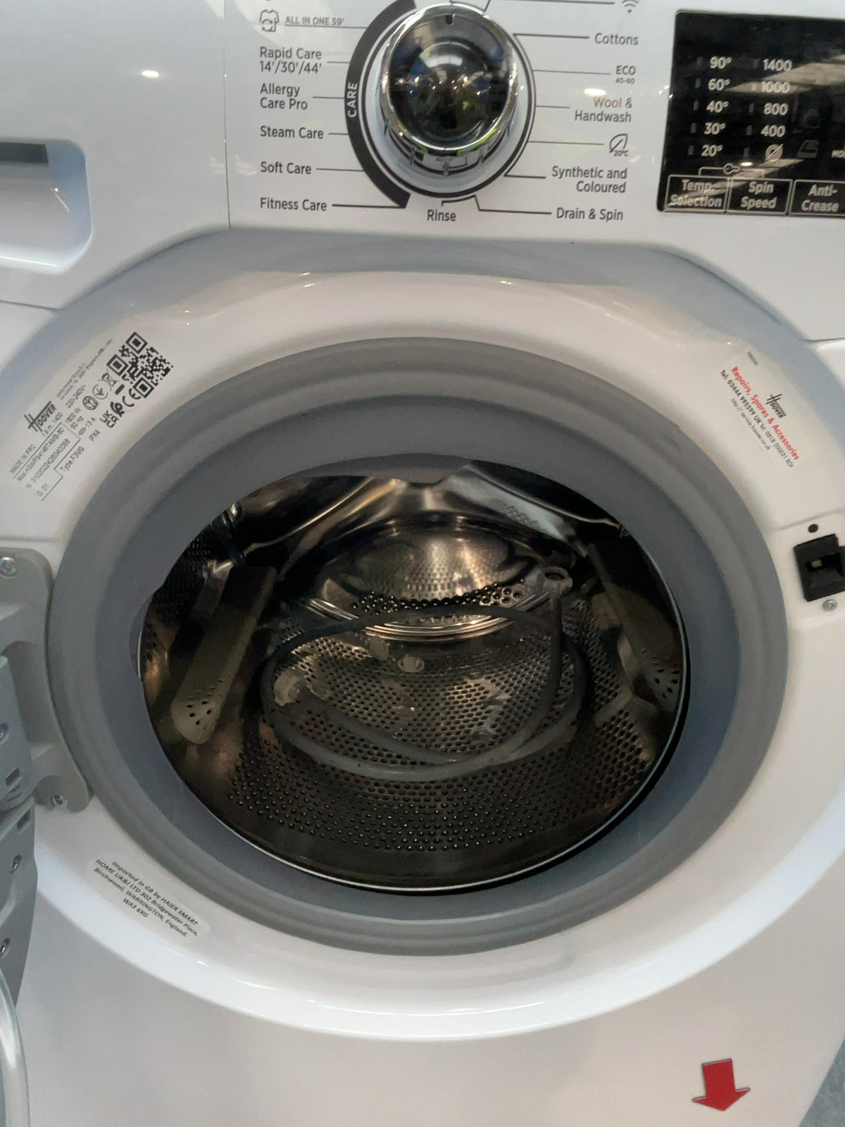#GRC-162-903 - Hoover H-WASH 350 14kg 1400rpm Washing Machine – Quick Wash, White