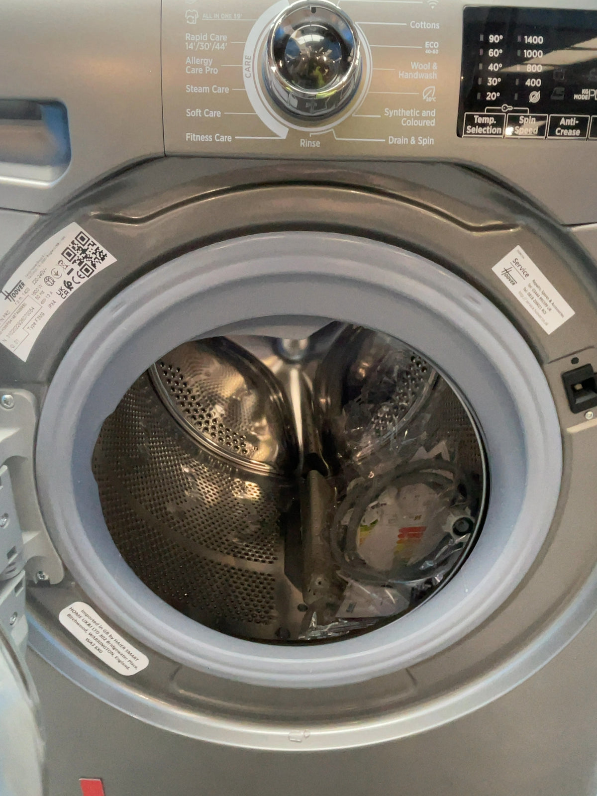 #GRC-162-906 - Hoover H-WASH 350 14kg 1400rpm Washing Machine – Quick Wash, Anthracite