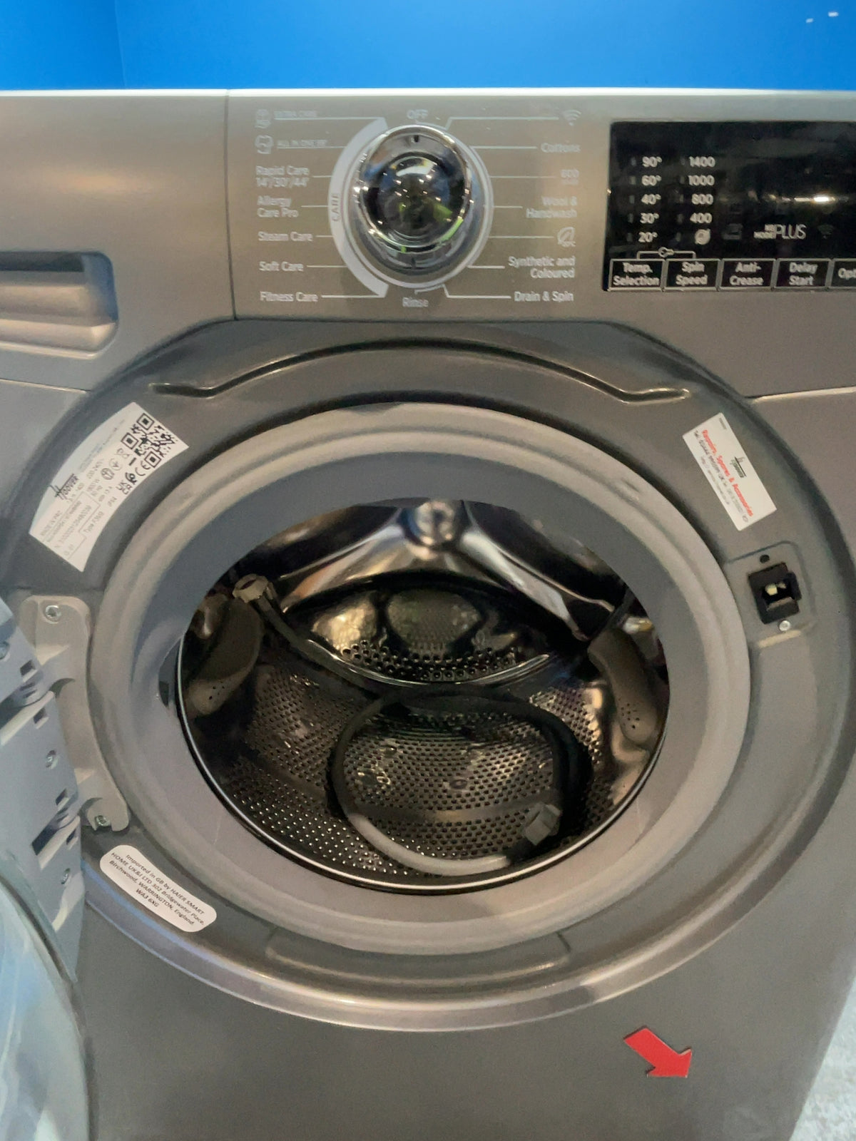 #GRC-162-948 - Hoover H-WASH 350 11kg Washing Machine – 1400rpm, hOn Smart App, Graphite