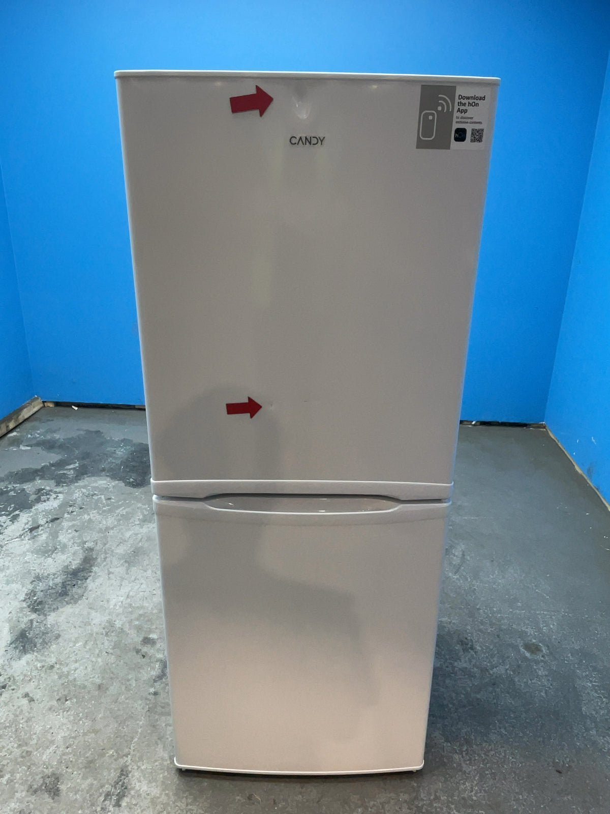 #GRC-163-020 - Candy 55cm Fridge Freezer – 185L, White, Static