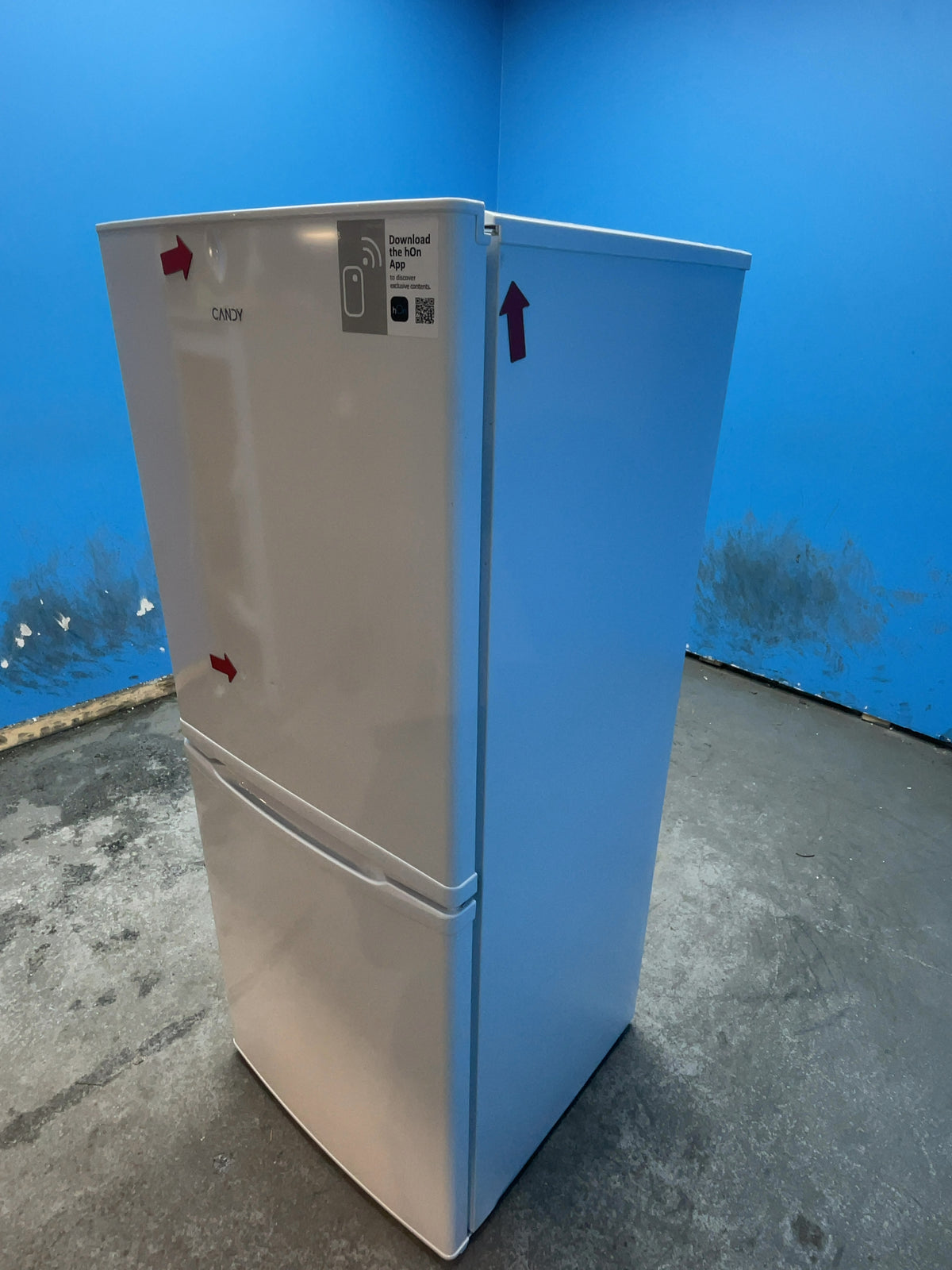 #GRC-163-020 - Candy 55cm Fridge Freezer – 185L, White, Static