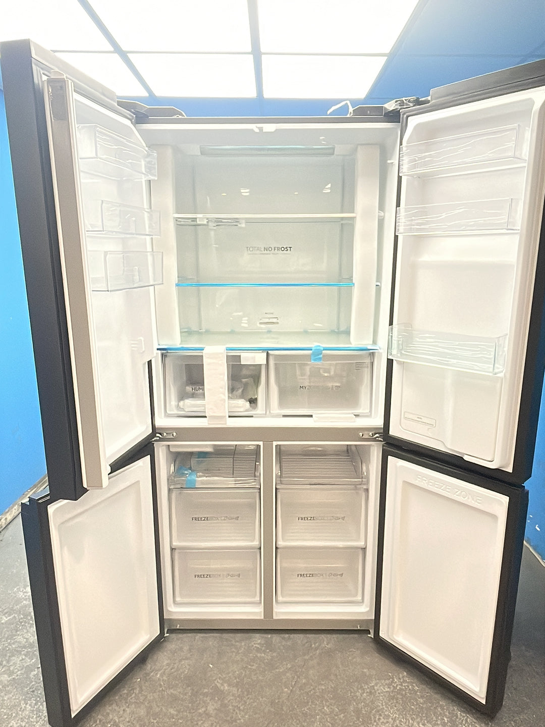 #GRC-163-480 - Haier French 4 Door Fridge Freezer – 528L, Black, Total No Frost