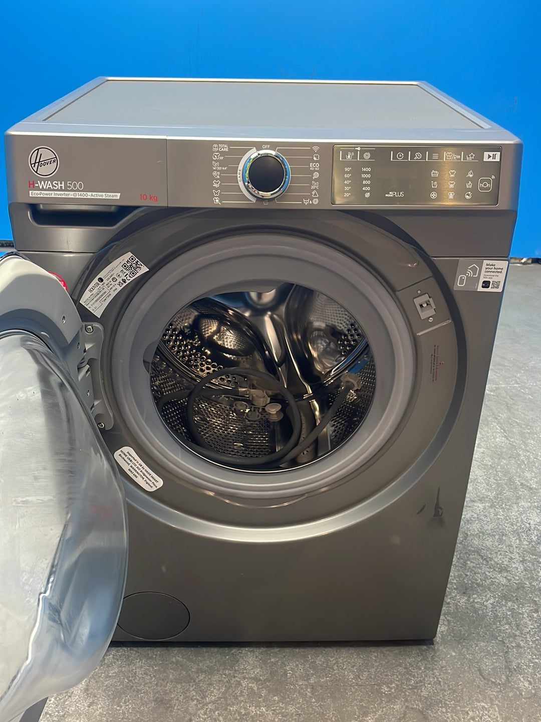#GRC-163-800 - Hoover 10kg 1400rpm Washing Machine – Eco-Power Inverter Motor, Anthracite