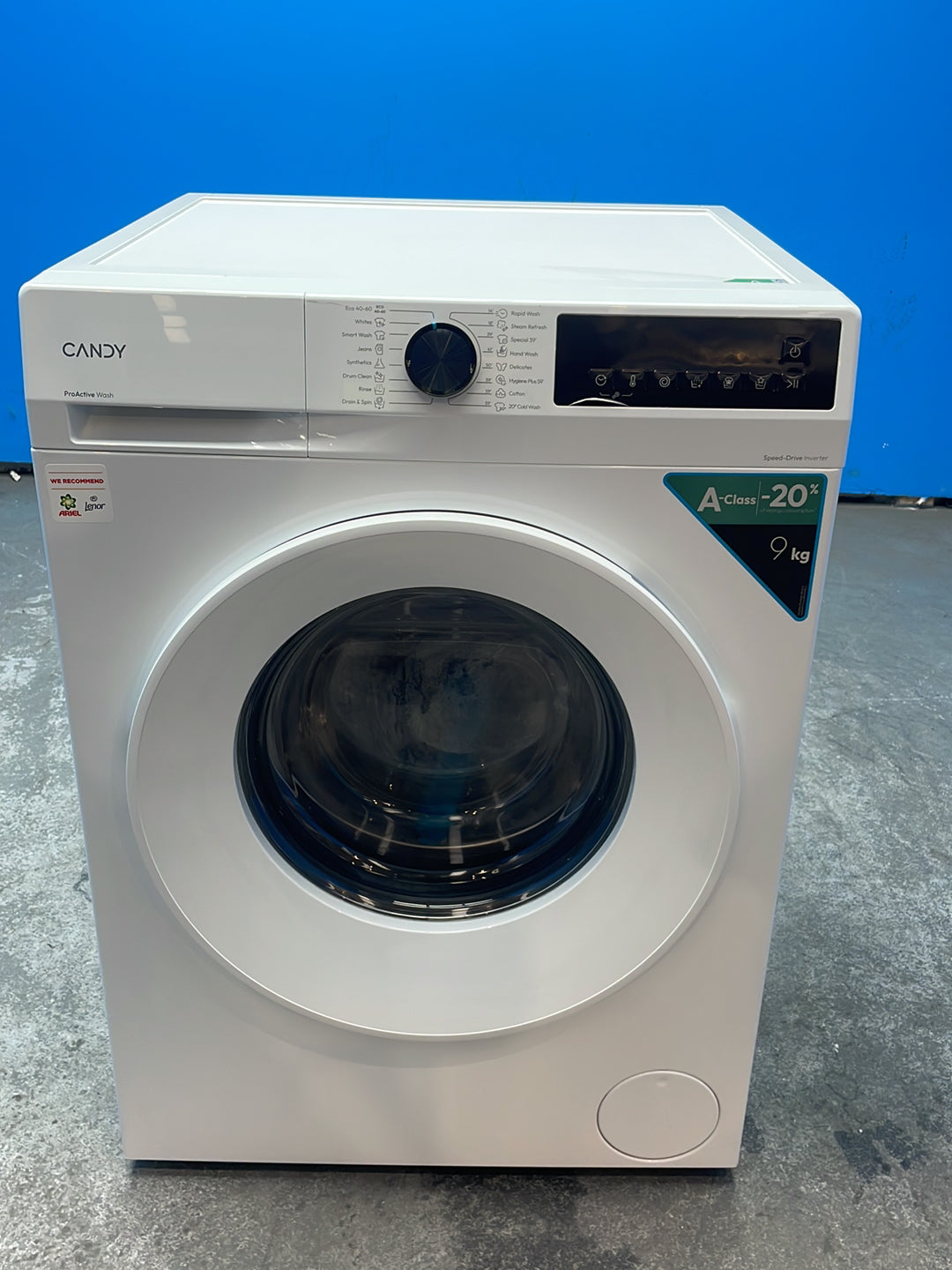 #GRC-163-930 - Candy 9kg 1400rpm Washing Machine – Quick Wash, MixPower System, White