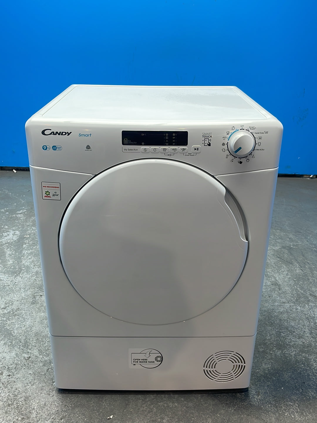 #GRC-164-138 - Candy Smart 9kg Condenser Tumble Dryer – WiFi Connected, White, G Energy Rating
