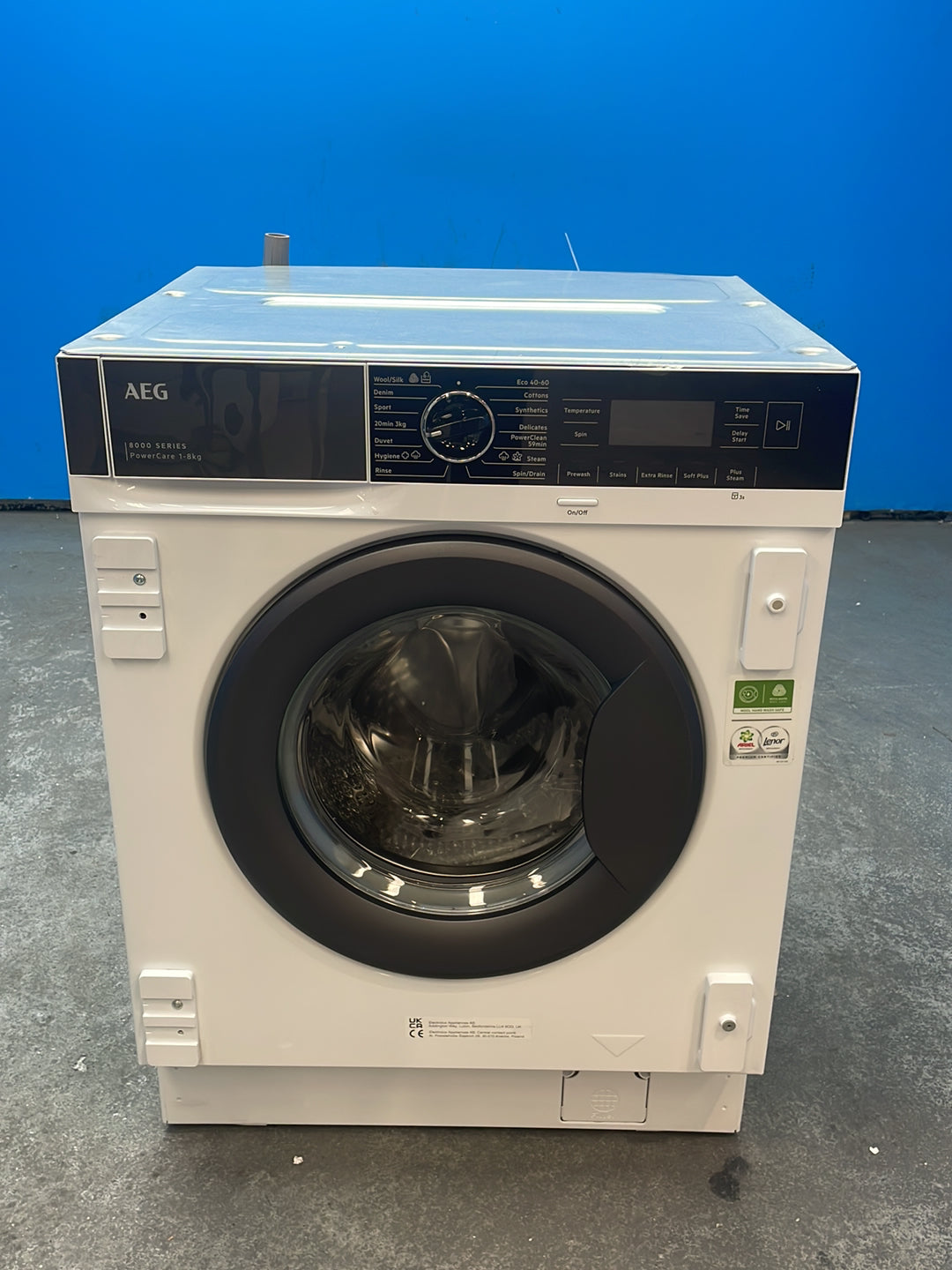 #GRC-164-171 - AEG 8000 Series PowerCare 8kg Integrated Washing Machine – 1400rpm, PowerClean 59min, Steam Refresh