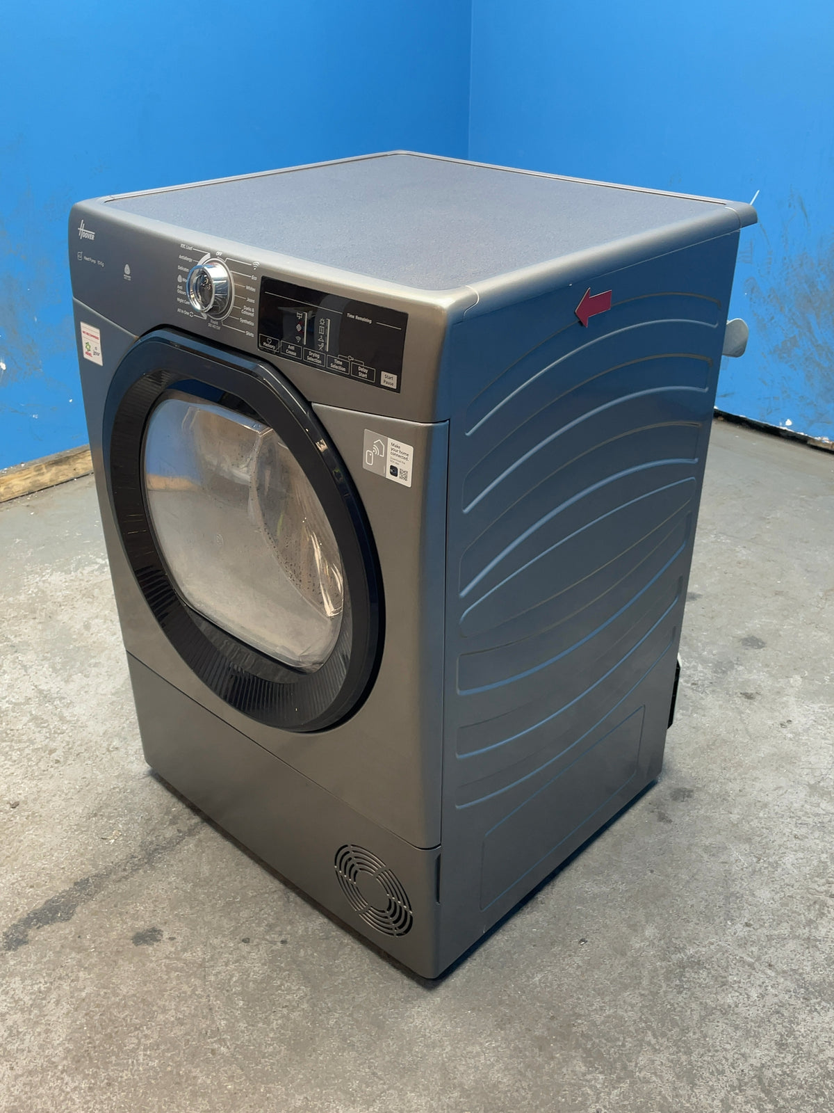 #GRC-164-219 - Hoover 10kg Heat Pump Tumble Dryer – WiFi Connected, Grey, D Energy Rating