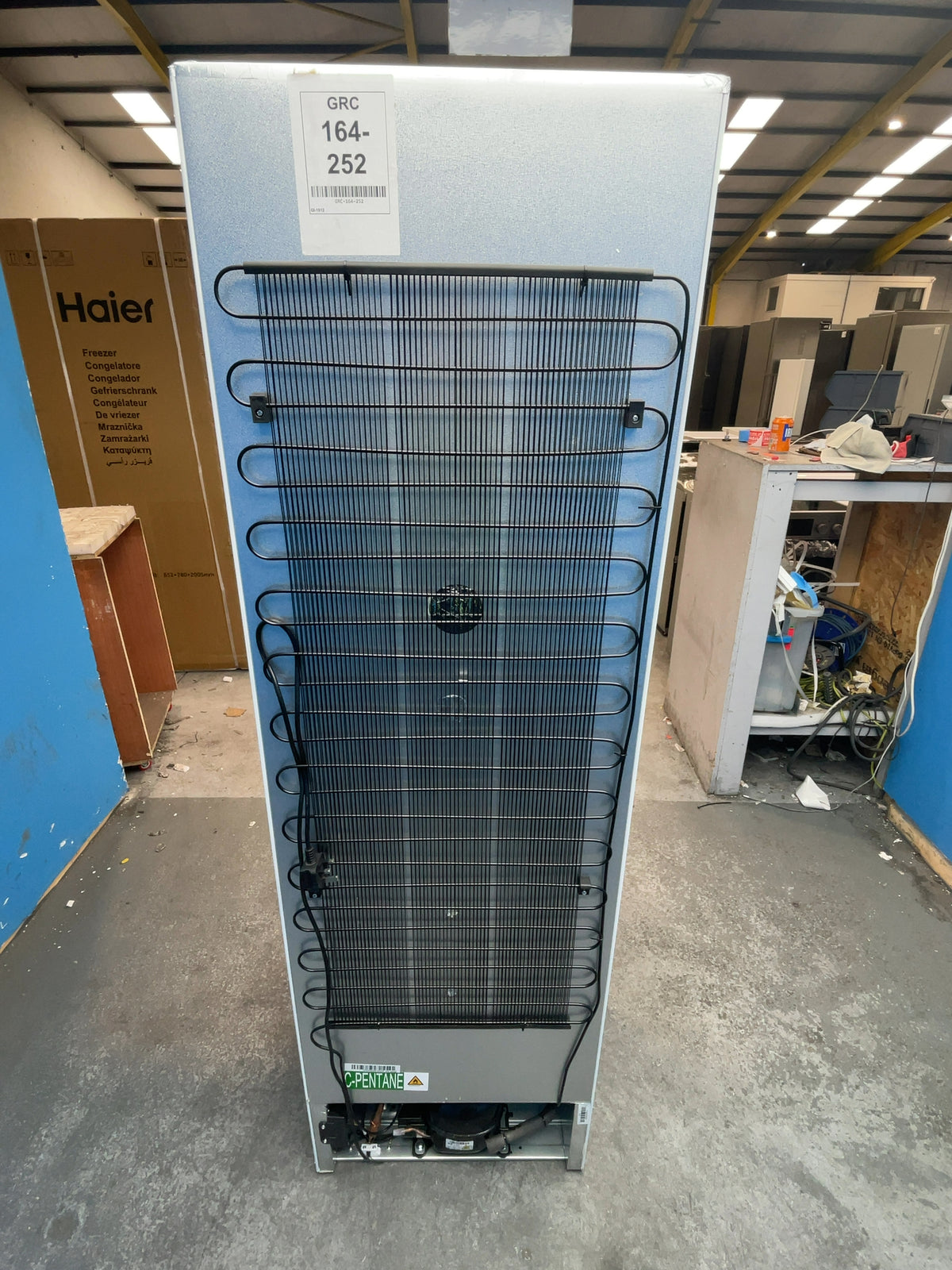 #GRC-164-252 - Hoover Integrated Tall Freezer – 204L Capacity, Touch LED Controls, White
