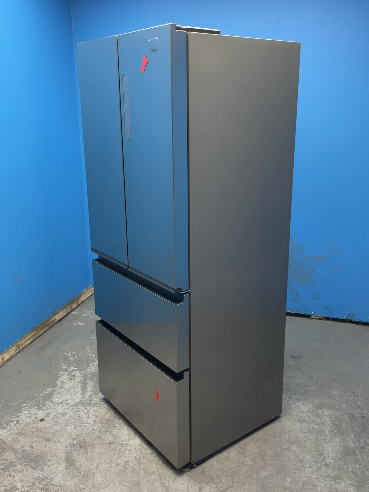 #GRC-164-258 - Hoover H-FRIDGE 700 70cm French Door Fridge Freezer – 402L, Stainless Steel