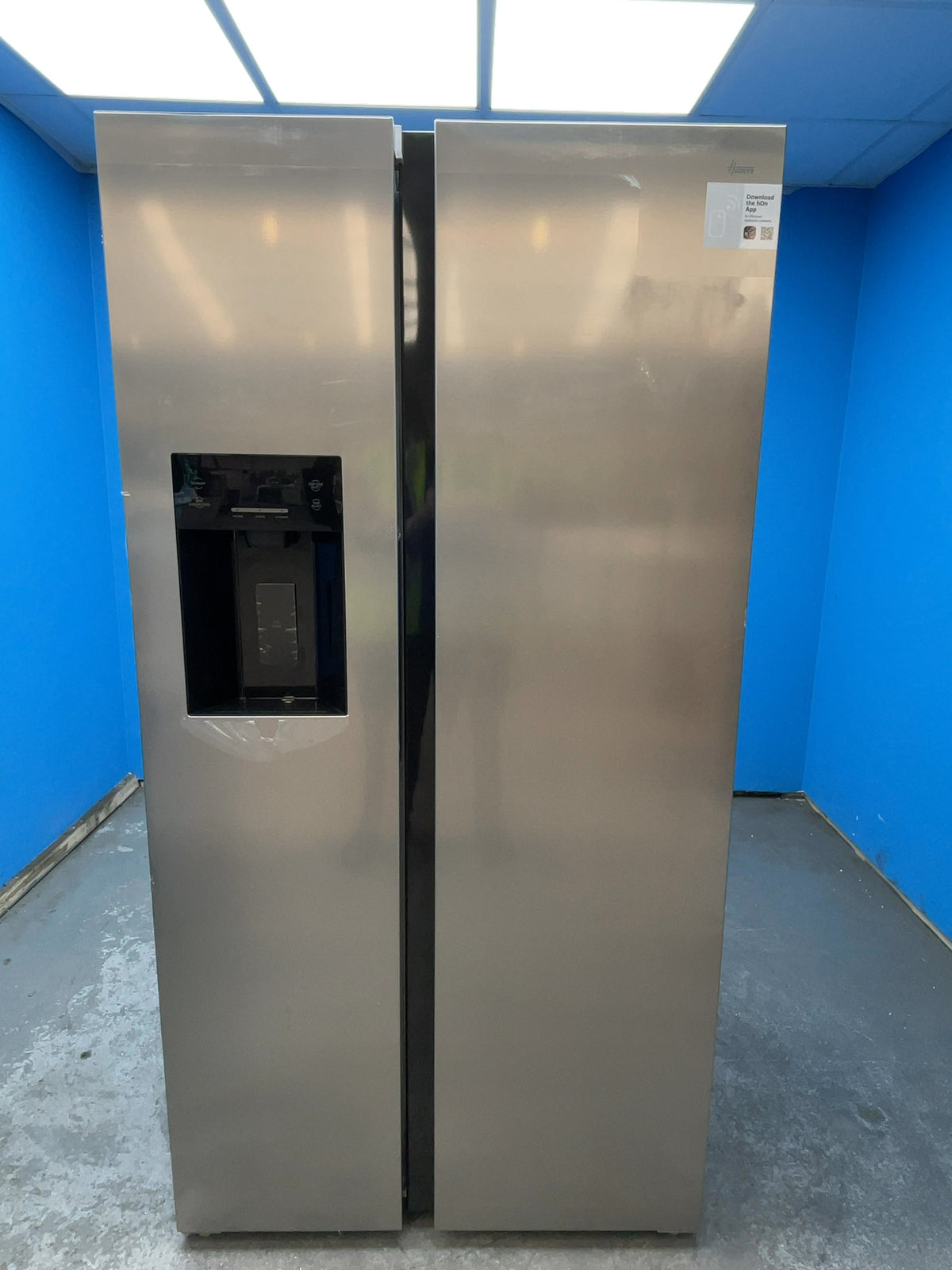 #GRC-164-260 - Hoover American Style Fridge Freezer – 556L, Inox, Total No Frost, Smart WiFi