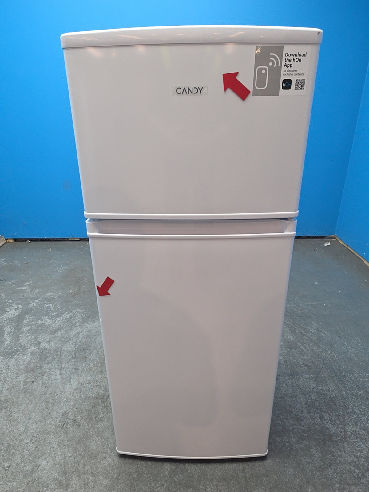 #GRC-164-268 - Candy 48cm Fridge Freezer – 117L, White, Manual Defrost