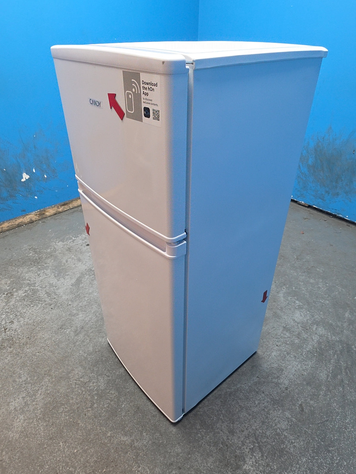 #GRC-164-268 - Candy 48cm Fridge Freezer – 117L, White, Manual Defrost
