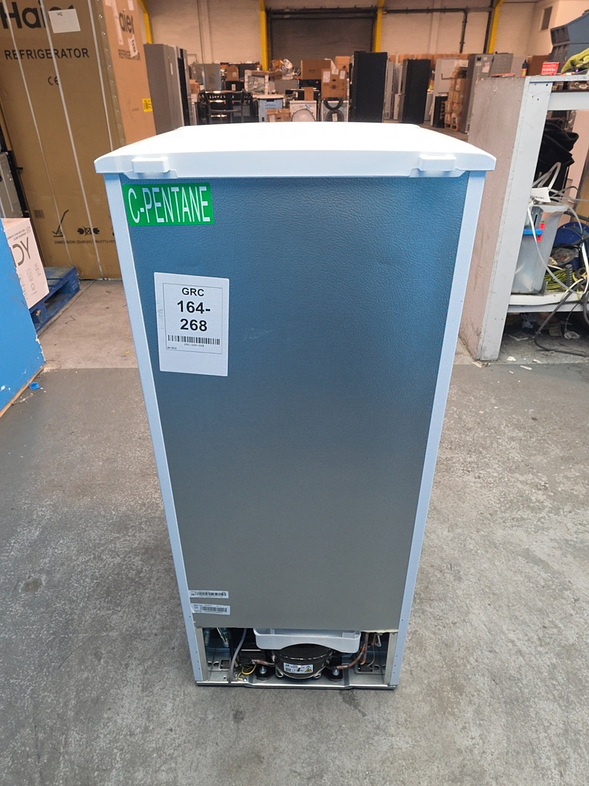 #GRC-164-268 - Candy 48cm Fridge Freezer – 117L, White, Manual Defrost