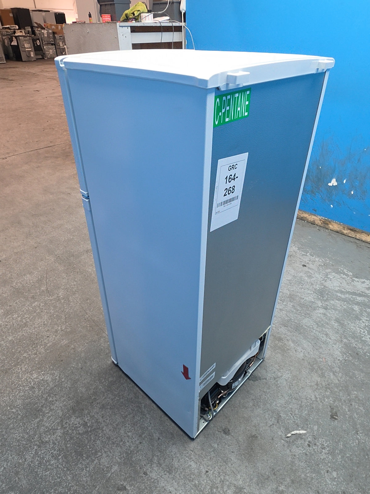 #GRC-164-268 - Candy 48cm Fridge Freezer – 117L, White, Manual Defrost