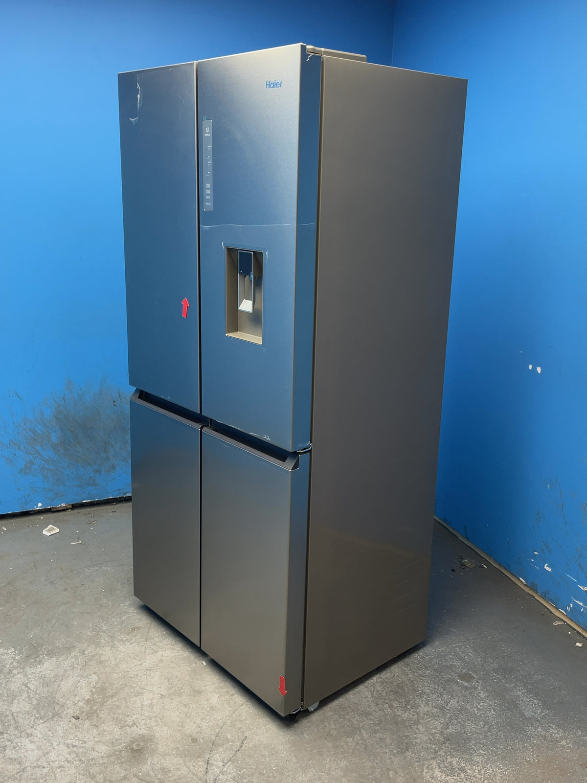 #GRC-164-275 - Haier American Style Fridge Freezer – 463L, Platinum Inox, Total No Frost