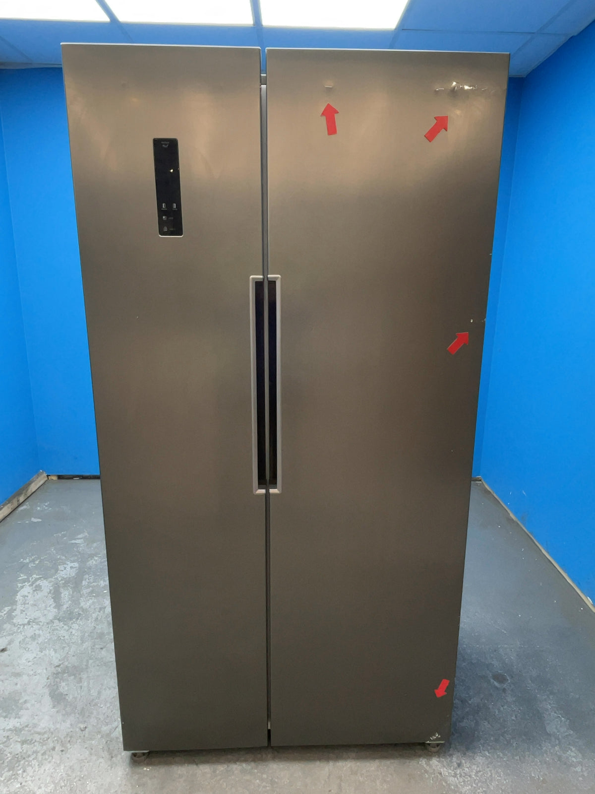 #GRC-164-282 - Candy CHSBSV5172XKN Side-by-Side American Fridge Freezer – 436L Capacity, Total No Frost, Stainless Steel Look