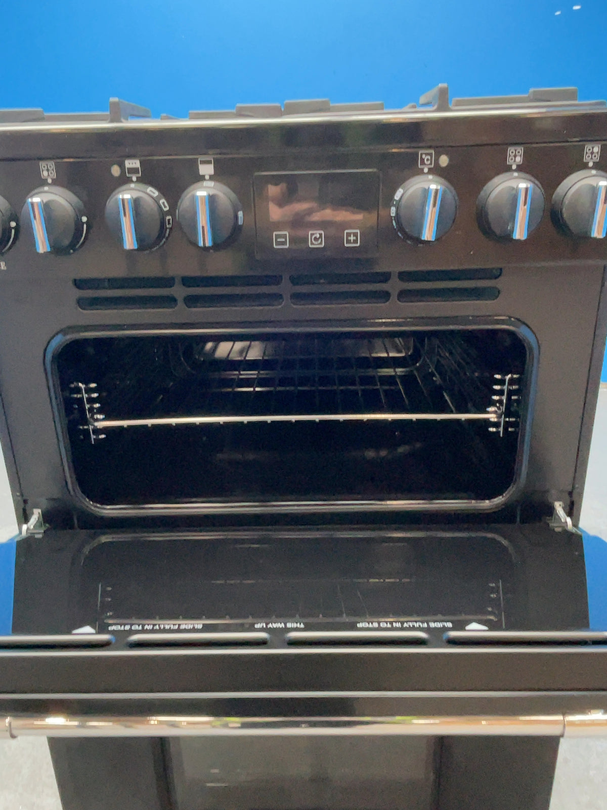 #GRC-164-284 - Belling Farmhouse 60cm Dual Fuel Double Oven Cooker – AirFry, Black