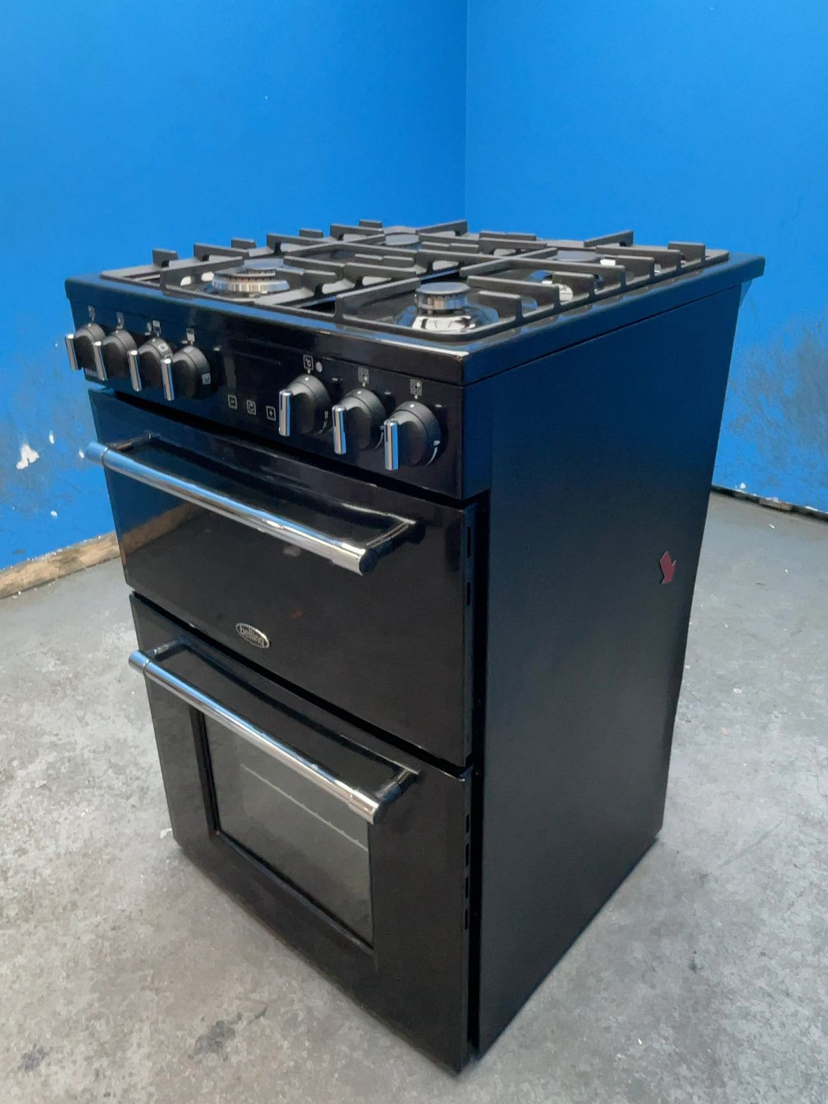 #GRC-164-284 - Belling Farmhouse 60cm Dual Fuel Double Oven Cooker – AirFry, Black