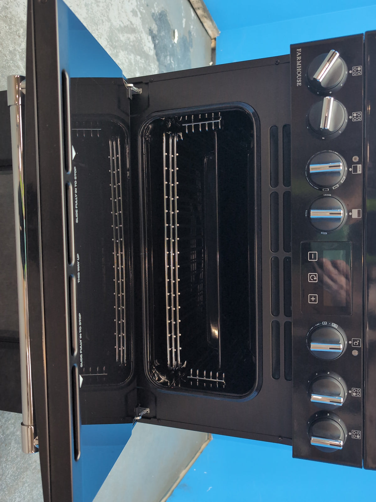 #GRC-164-295 - Belling Farmhouse 60E 60cm Electric Range Cooker – 103L Total Capacity, 4 Zone Ceramic Hob, AirFry Function