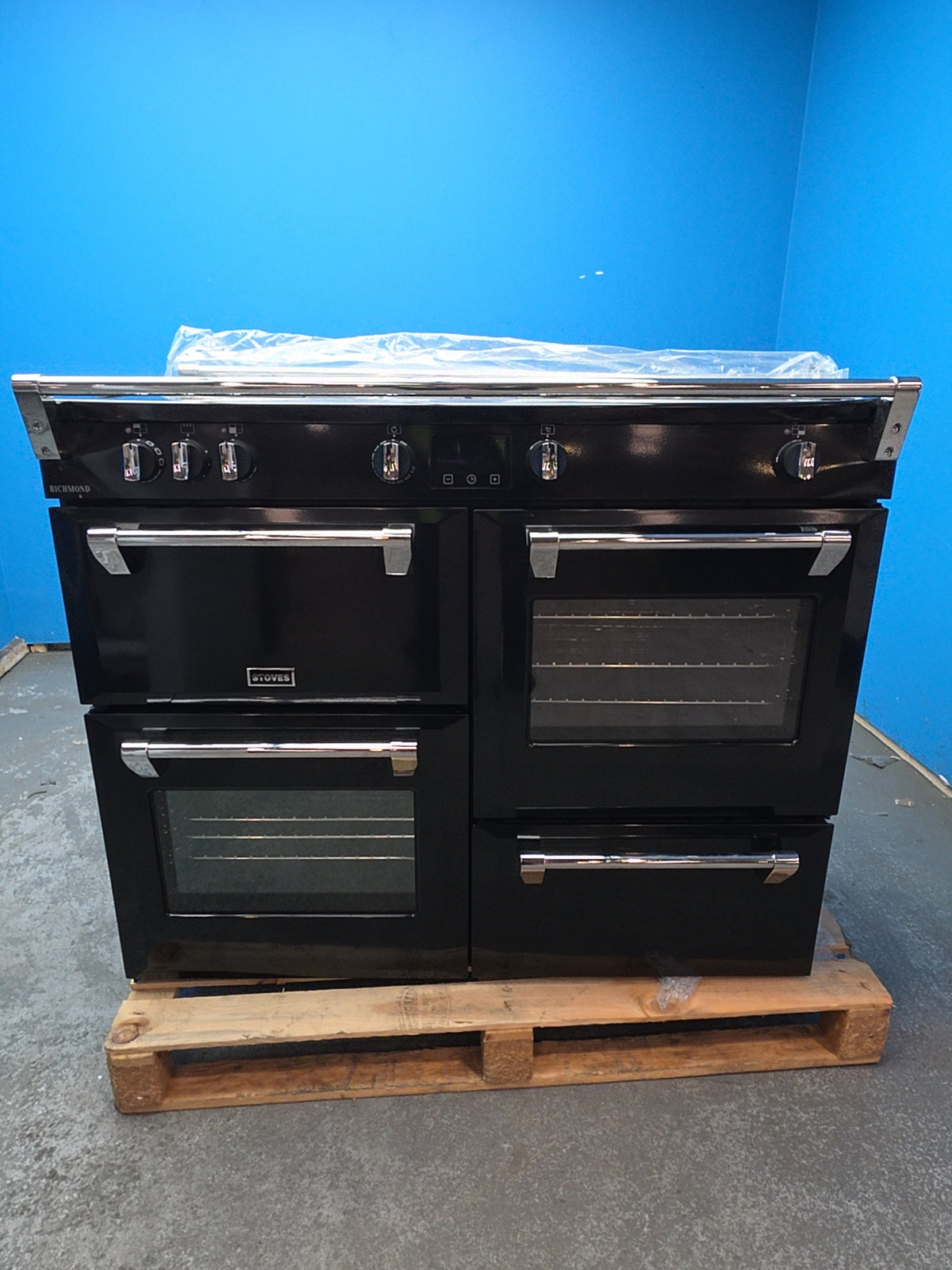 #GRC-164-297 - Stoves Richmond 110cm Electric Induction Range Cooker – 196L Quad Oven, 5 Zone Hob, AirFry, Black