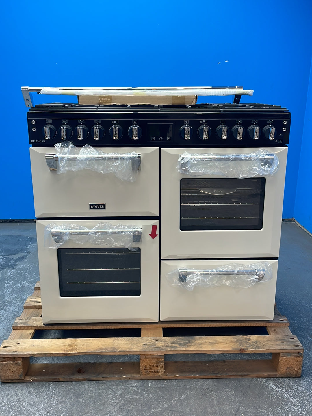 #GRC-164-299 - Stoves Richmond 110cm Quad Oven Dual Fuel Range Cooker – 196L, AirFry, Cream