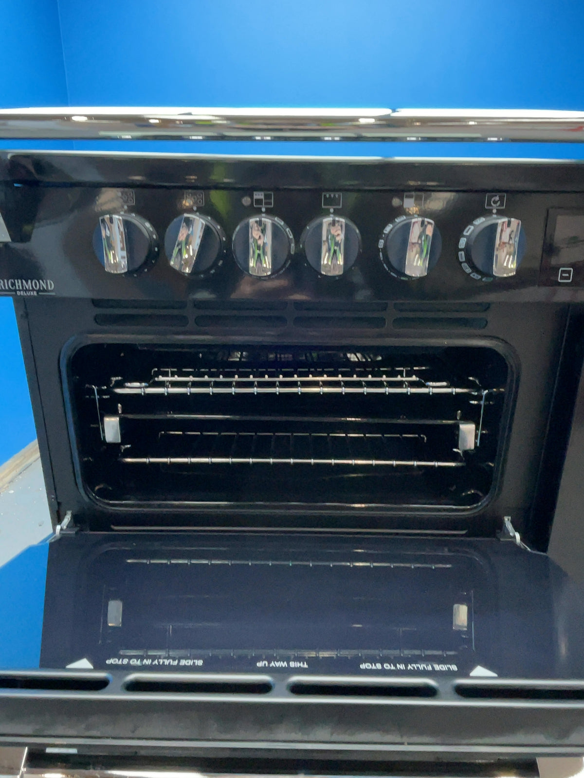 #GRC-164-306 - Stoves Richmond Deluxe 100cm Electric Range Cooker – Quad Oven, 5 Zone Induction Hob, AirFry, Black