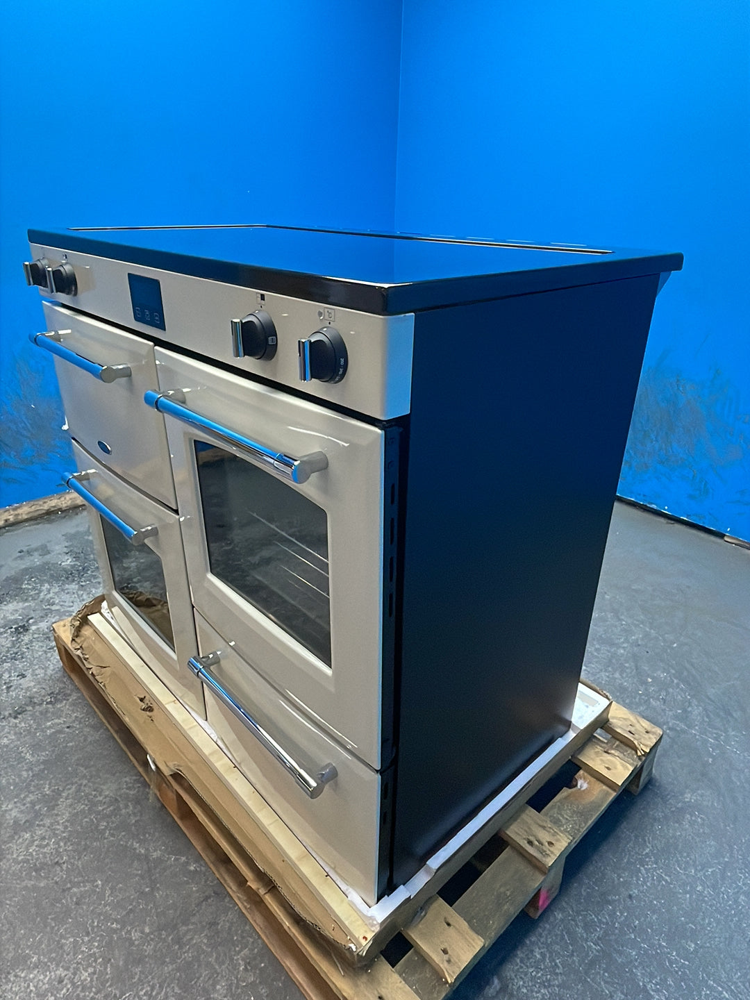 #GRC-164-313 - Belling Farmhouse 100Ei 100cm Electric Range Cooker – 5 Zone Induction Hob, AirFry, Cream