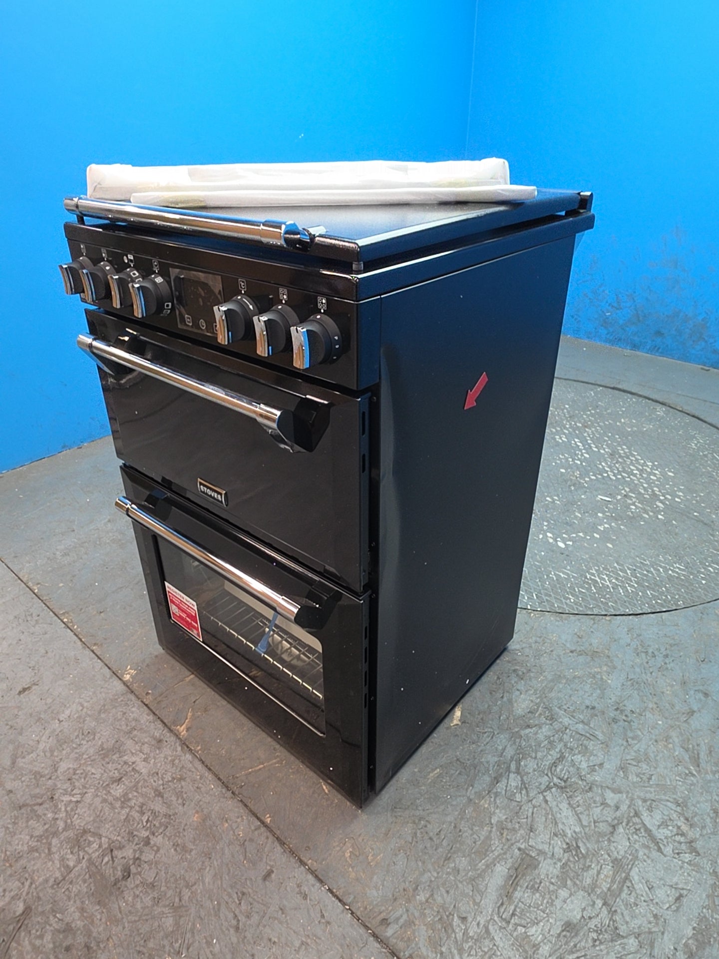 #GRC-164-314 - Stoves Richmond Deluxe 60cm Induction Double Oven Cooker – 103L Capacity, AirFry & SteamCleanse, Black