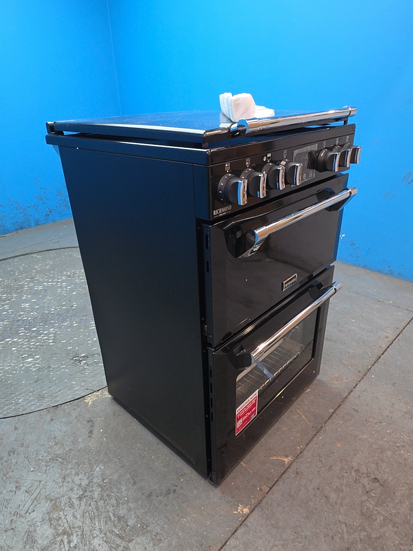 #GRC-164-314 - Stoves Richmond Deluxe 60cm Induction Double Oven Cooker – 103L Capacity, AirFry & SteamCleanse, Black