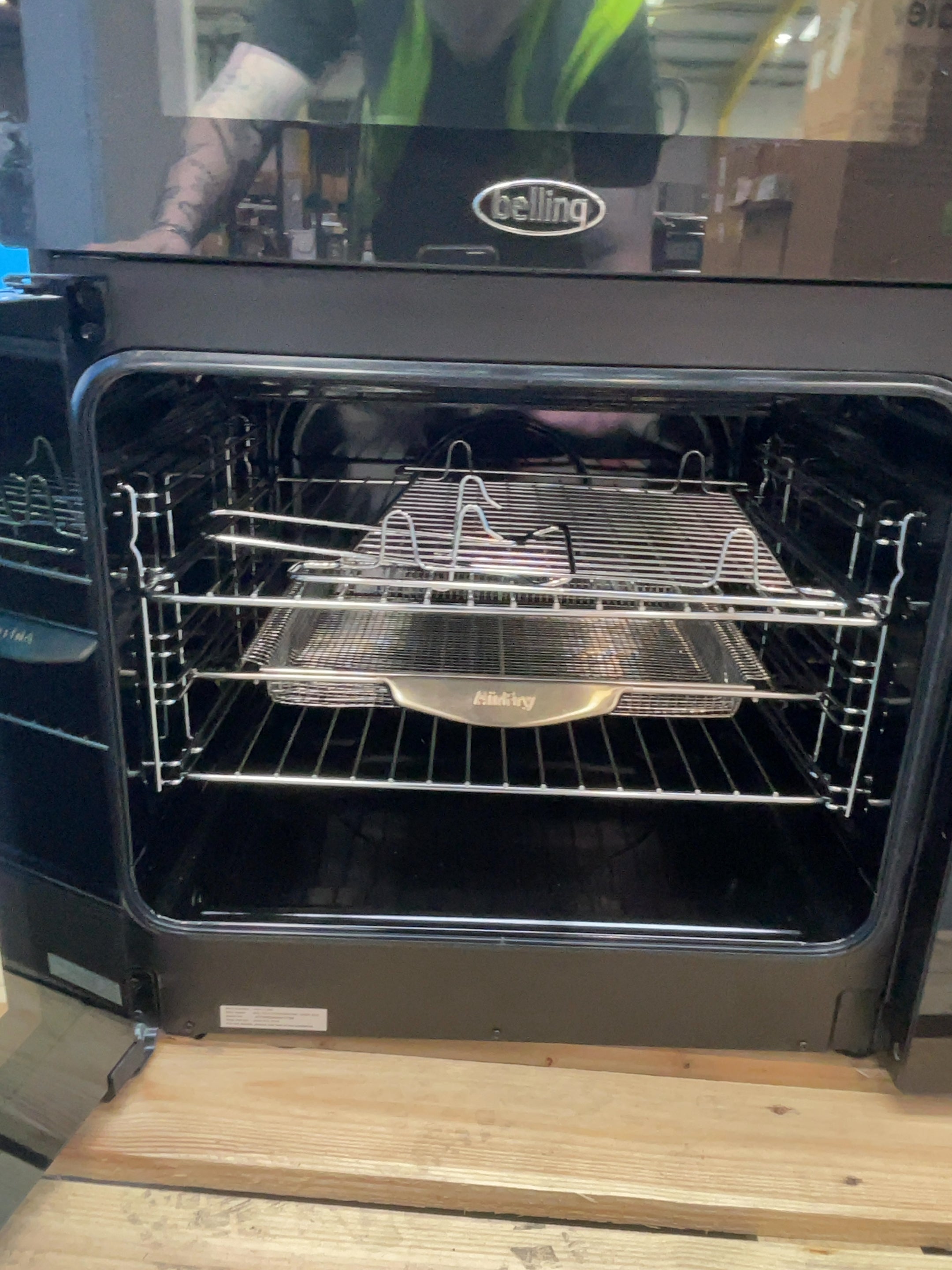 #GRC-164-319 - Belling Cookcentre 100DF 100cm Dual Fuel Range Cooker – 7 Burner Gas Hob, AirFry & Double Oven, Black