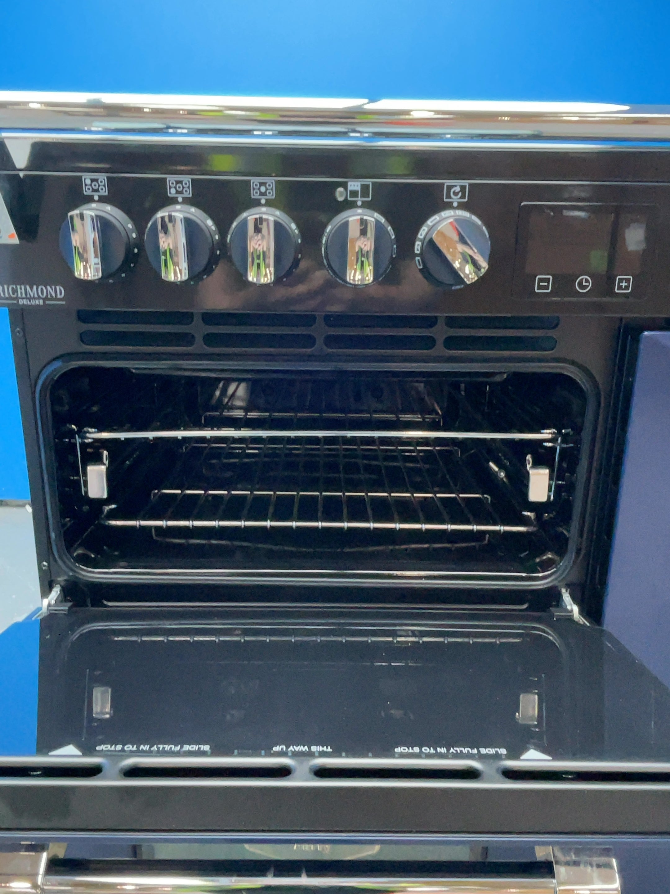 #GRC-164-323 - Stoves Richmond Deluxe 90cm Electric Induction Range Cooker – Quad Oven, AirFry, Bridgeable Hob, Black