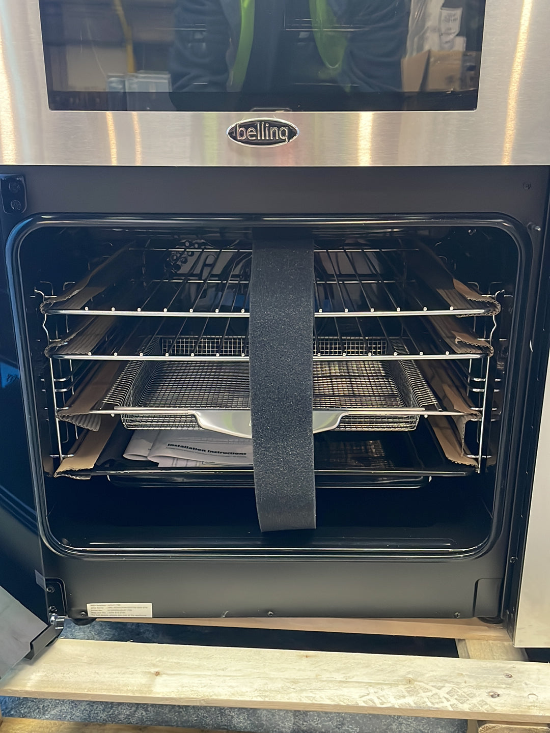 #GRC-164-324 - Belling Cookcentre 90Ei 90cm Electric Induction Range Cooker – 174L Capacity, 5 Zone Hob, AirFry Mode, Stainless Steel
