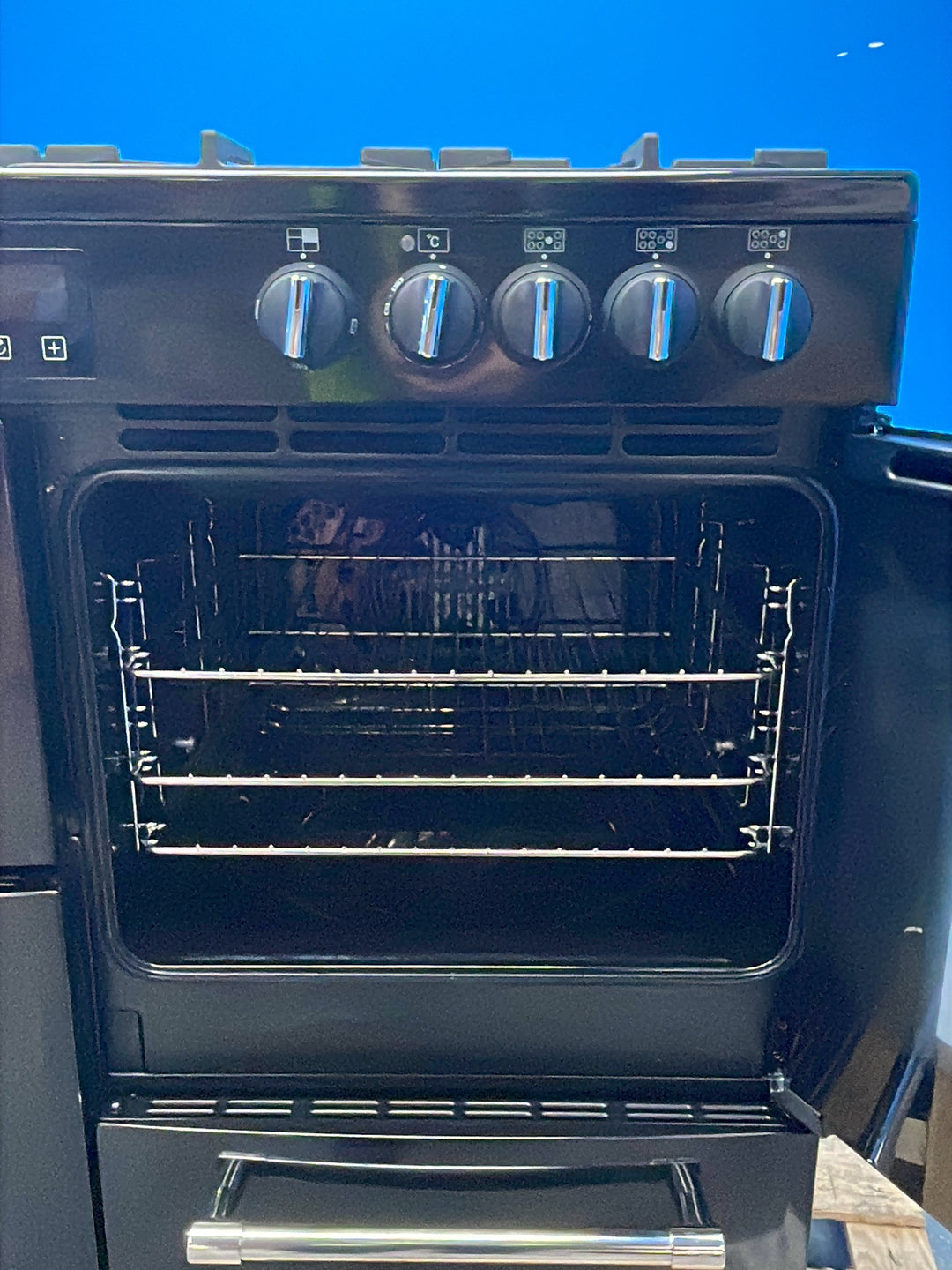 #GRC-164-327 - Belling Farmhouse 100cm Dual Fuel Range Cooker – 157L, AirFry, Black