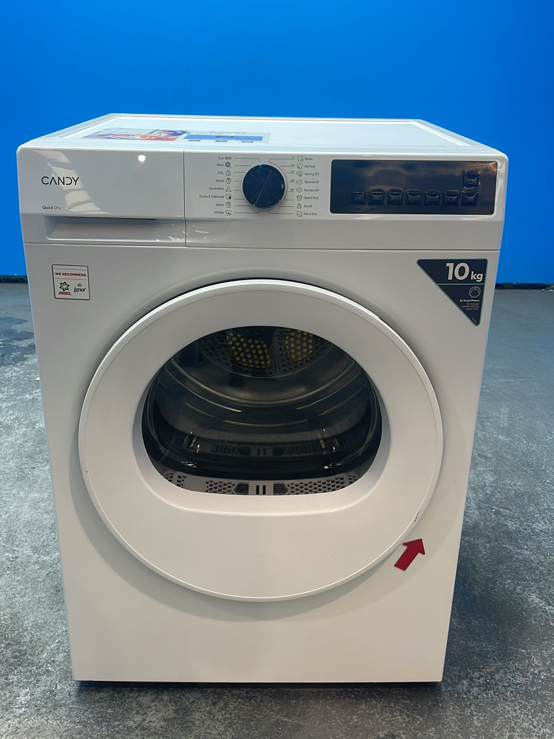 #GRC-164-419 - Candy Quick Pro 10kg Heat Pump Tumble Dryer – Sensor Drying, White