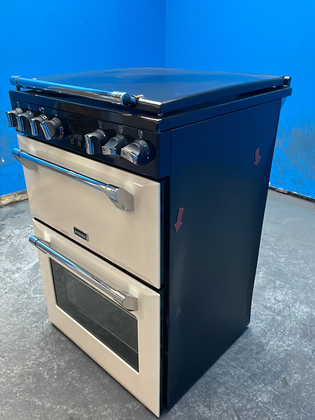 #GRC-164-429 - Stoves Richmond Deluxe 60cm Induction Double Oven Cooker – 103L Capacity, AirFry & SteamCleanse, Cream